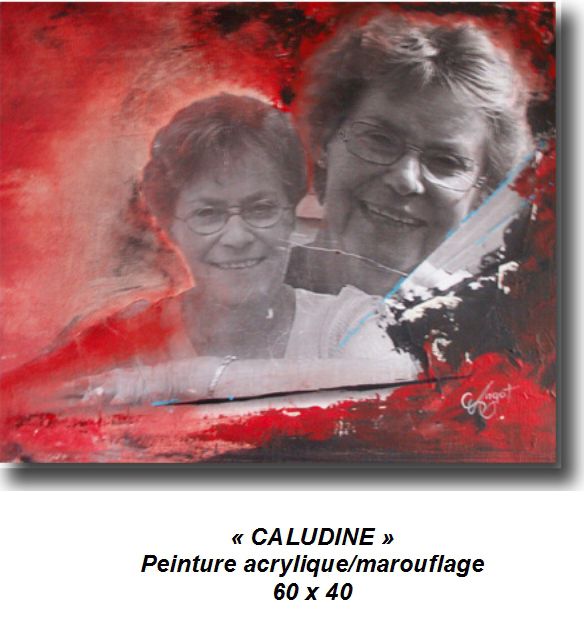 'CALUDINE'
Peinture acrylique marouflage 60 x 40