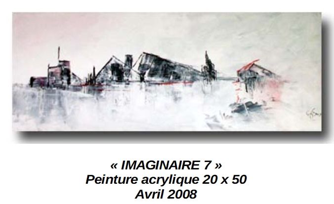 'IMAGINAIRE 7'
Peinture acrylique 20 x 50
Avril 2008