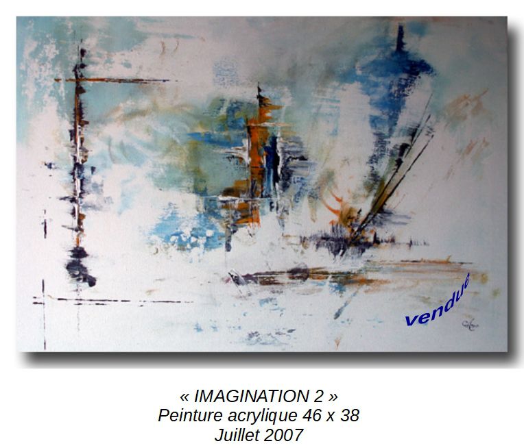 'IMAGINATION 2'
Peinture acrylique 46 x 38
Juin 2007
vENDUE